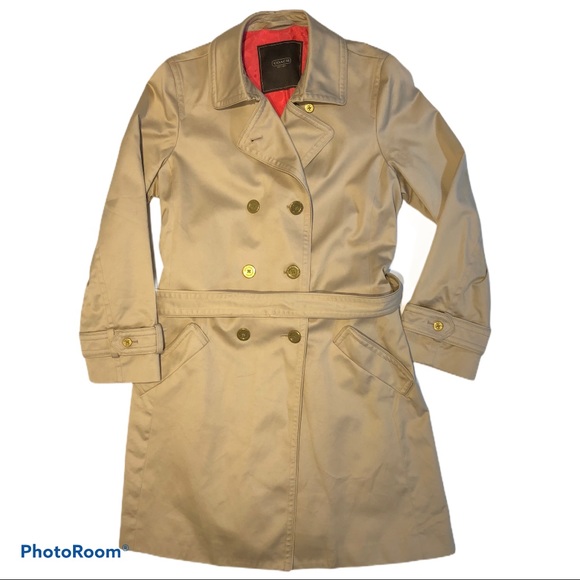 Coach Jackets & Blazers - Coach Belted Double-Breasted Trenchcoat
